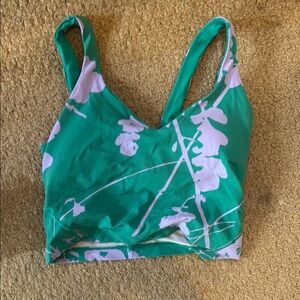 lululemon athletica Green and White Tank Top